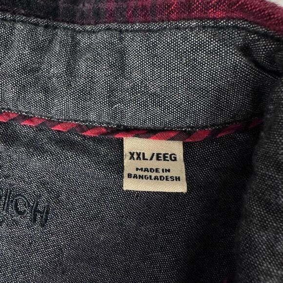 Woolrich Mens Red Plaid Long Sleeve Cotton Shirt Size XXL Button Down - Picture 5 of 8